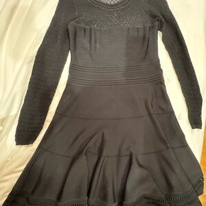 Diane Von Furstenberg Black Long Sleeve Dress